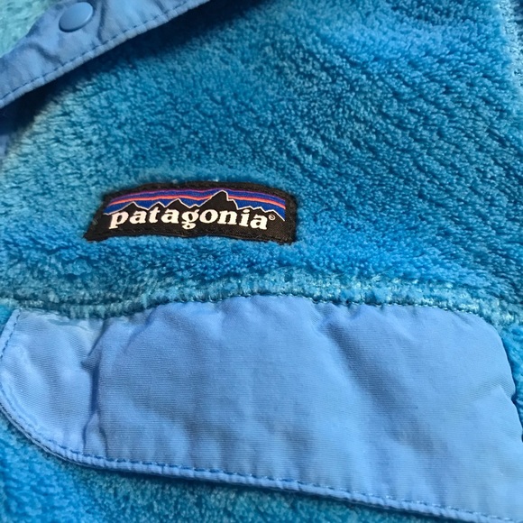 Patagonia snap fleece pullover xs aqua blue euc - Picture 2 of 4